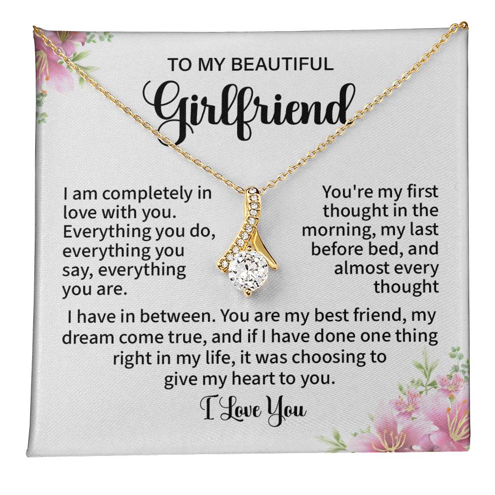 Romantic Girlfriend Necklace Gift with Message Card