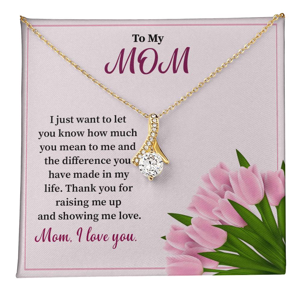 Gift for Mom from Daughter – Necklace with Message Card