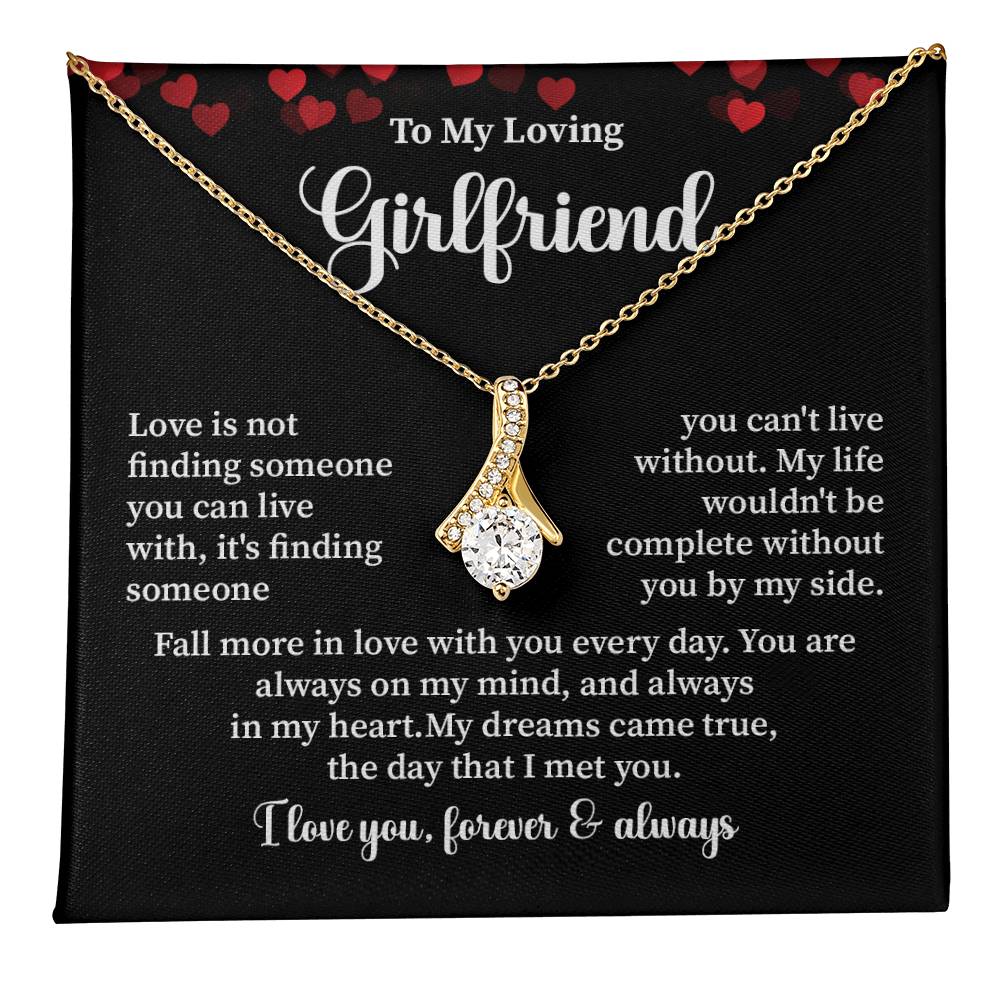 To My Loving Girlfriend Necklace with Message Card