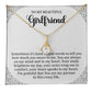 Girlfriend Necklace Gift with Heartfelt Message Card
