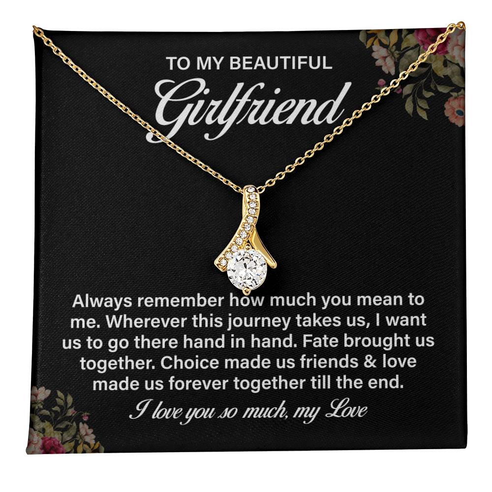 Romantic Necklace Gift for Girlfriend with Card