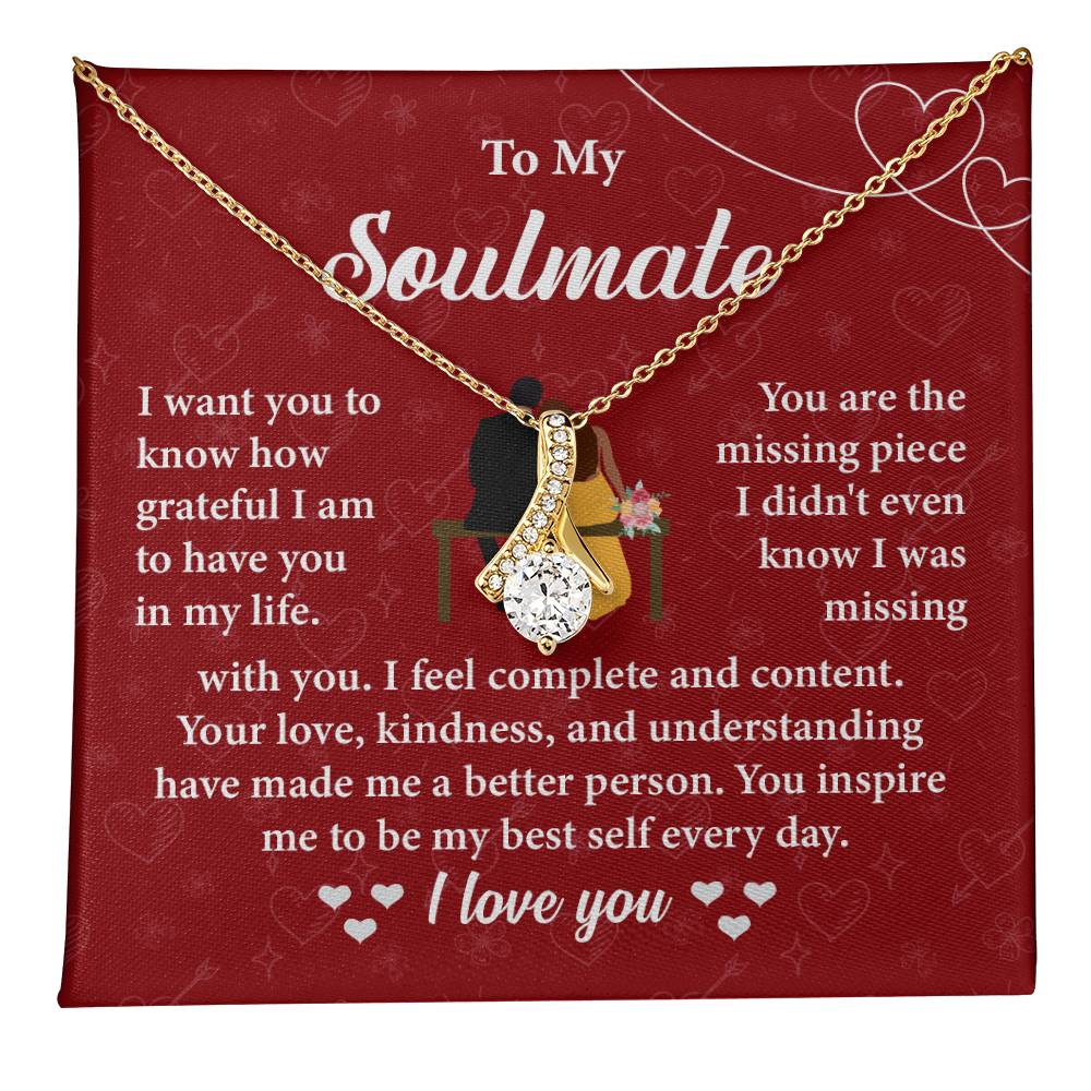 Soulmate Necklace Gift for Her – Message Card Box