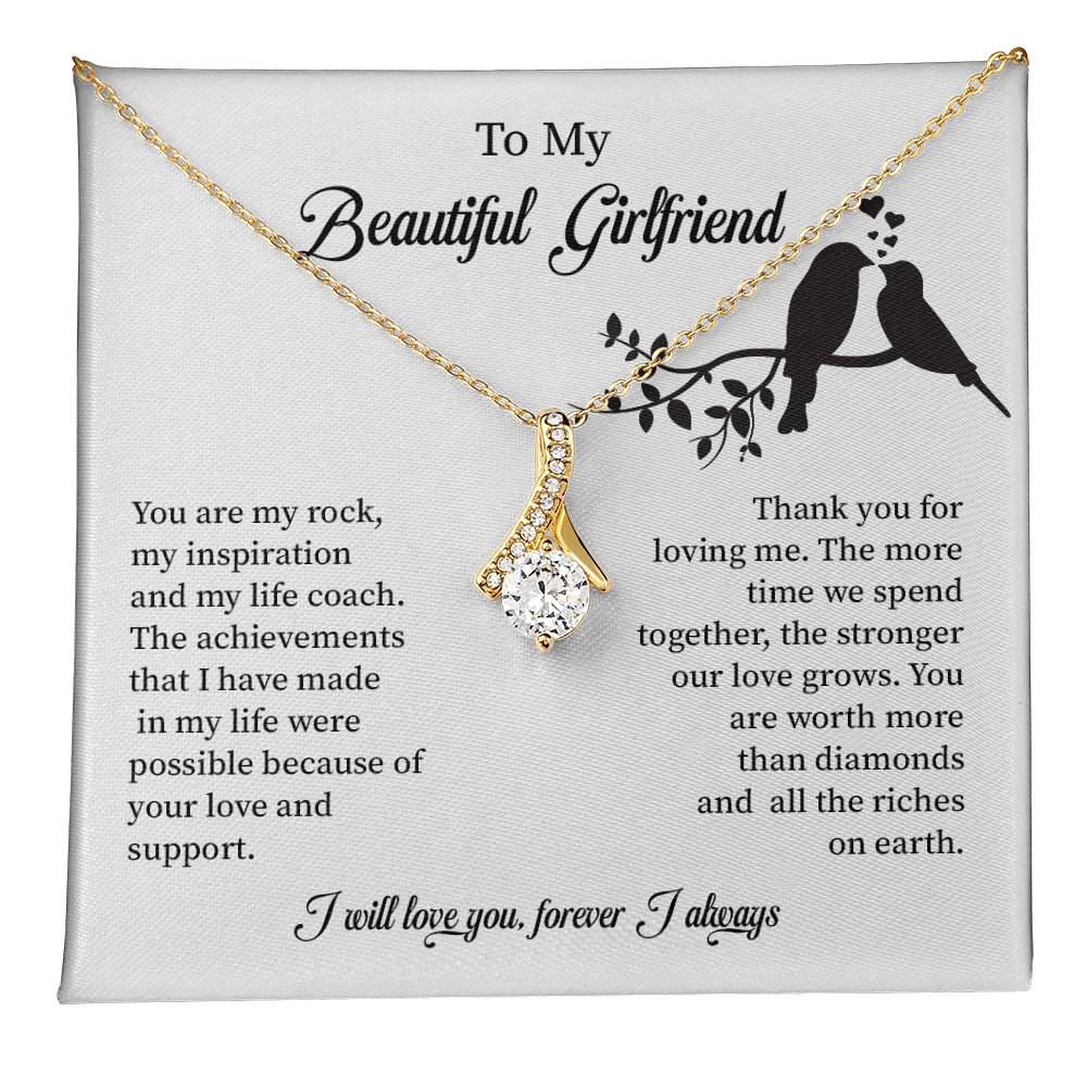 Emotional Girlfriend Necklace Gift with Message Card