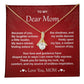 Mother Necklace Gift from Daughter Message Card