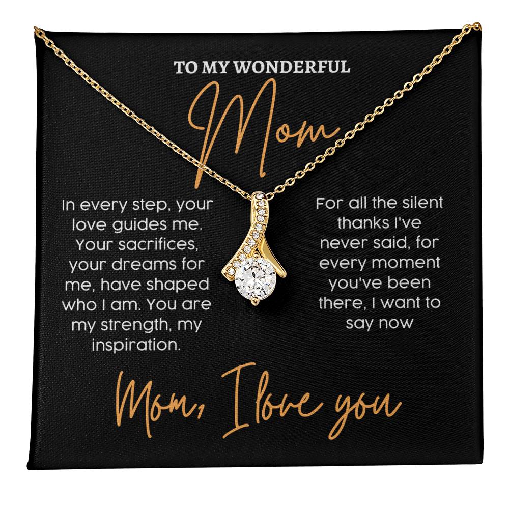 Mom Pendant Necklace Gift from Daughter or Son