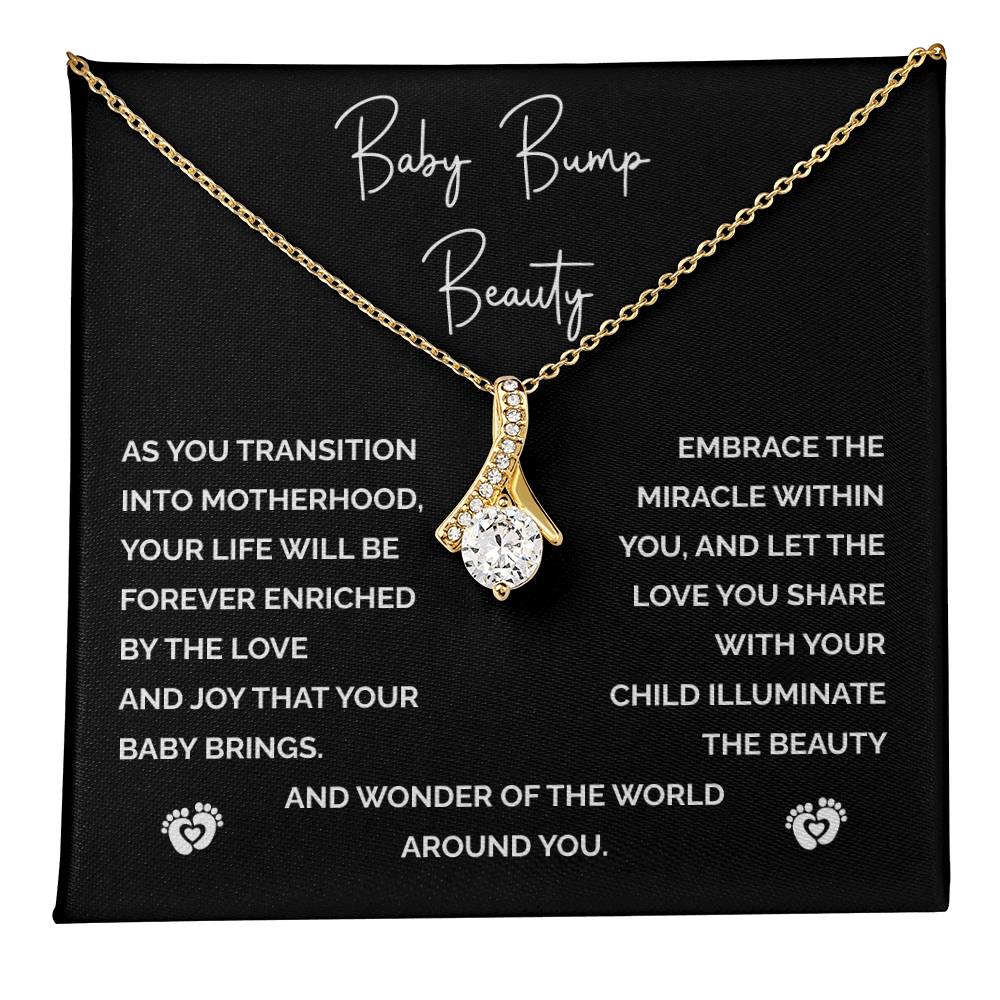 Baby Bump Beauty, Best Necklace Gift For Expecting Mother Necklace With Heartfelt Message Thoughtful Necklace Gift For New Mom Best Mother’s Day Necklace Gift For Mom-to-be Pregnancy Journey Necklace Gift Thoughtful Gift Necklace