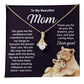 Mom Necklace Gift from Child – I Love You Message Card