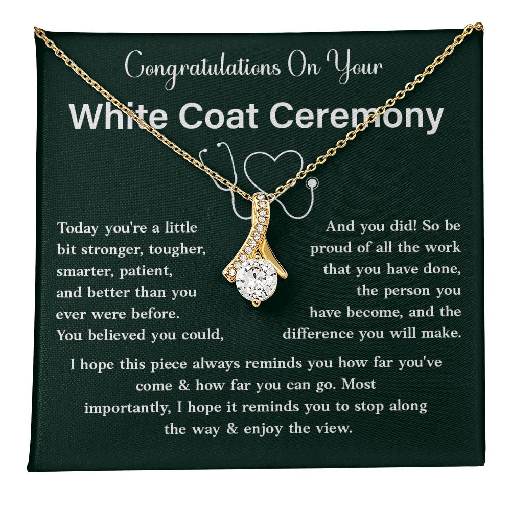 Congratulations On Your White Coat Ceremony Congratulations Necklace Stronger And Smarter Necklace Meaningful Gift For Graduates Motivational Jewelry Personal Growth Jewelry Best Wishes Necklace Enjoy The View Necklace