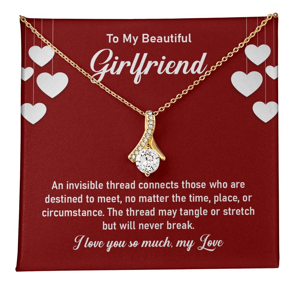 Beautiful Girlfriend Love Necklace with Message Card