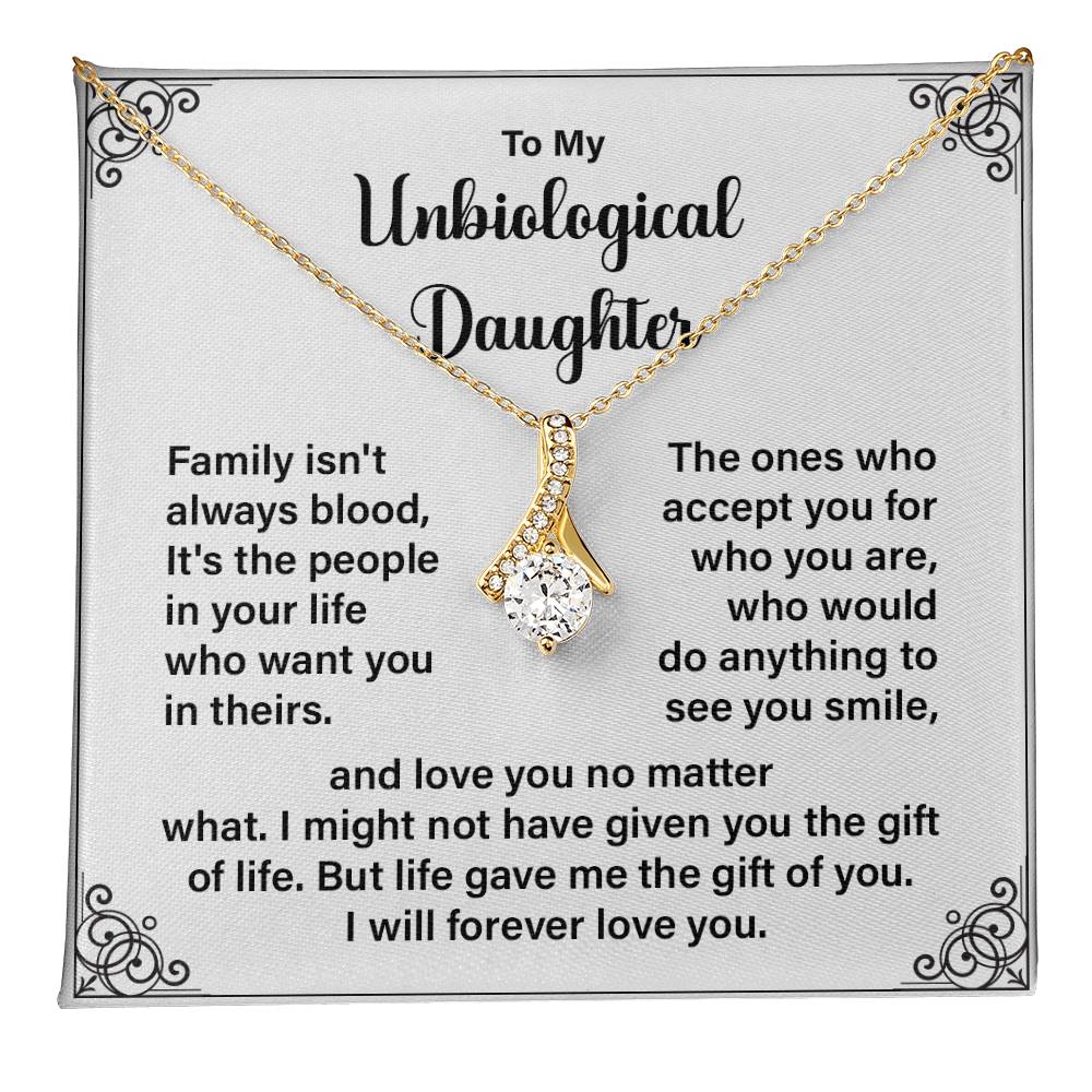 Unbiological Daughter Necklace with Gift Box