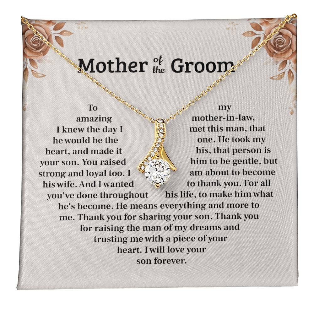Mother of the Groom Wedding Necklace Gift Box