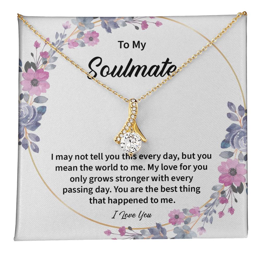 Soulmate Necklace Gift for Her – Love Message Card