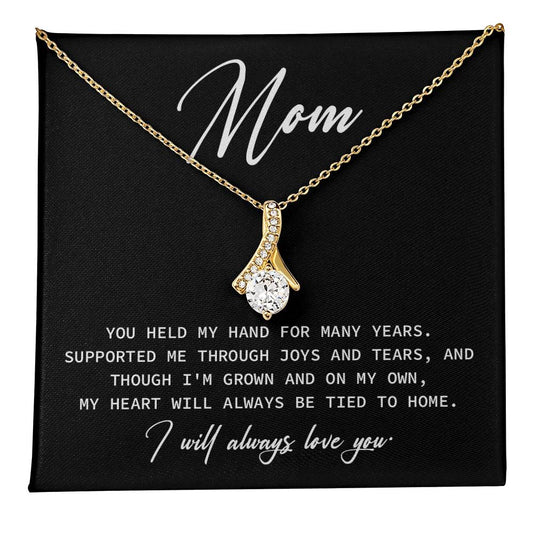 Necklace Gift For Mom From Child With Loving Message