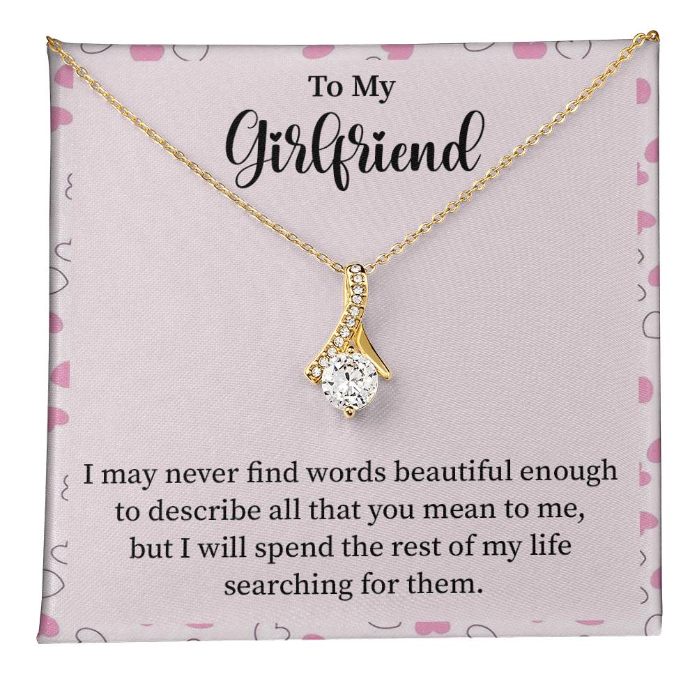 Romantic Girlfriend Necklace Gift with Message Card