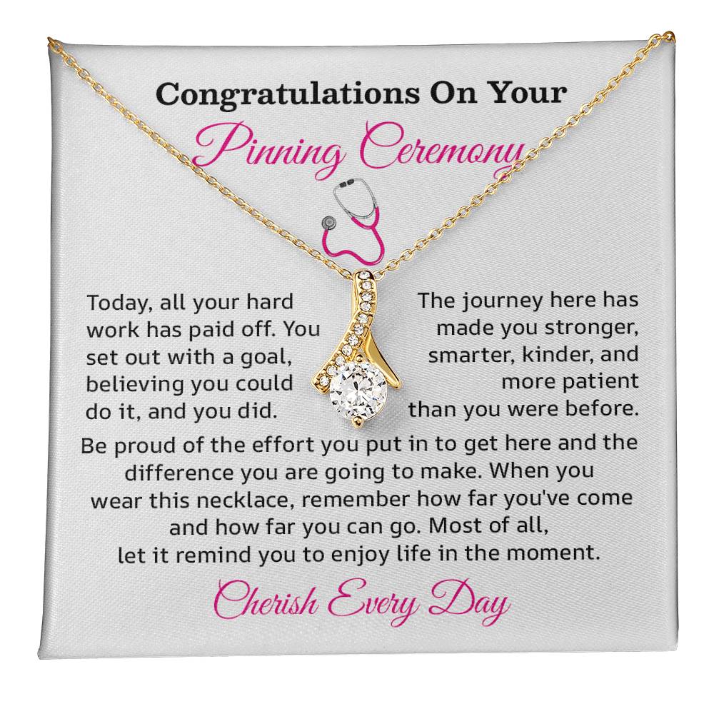 Congratulations On Your Pinning Ceremony Necklace Pinning Ceremony Necklace Gift Congratulations Pinning Ceremony Jewelry Strength And Growth Necklace Gift Pinning Ceremony Milestone Necklace Pinning Ceremony Graduation Necklace Gift