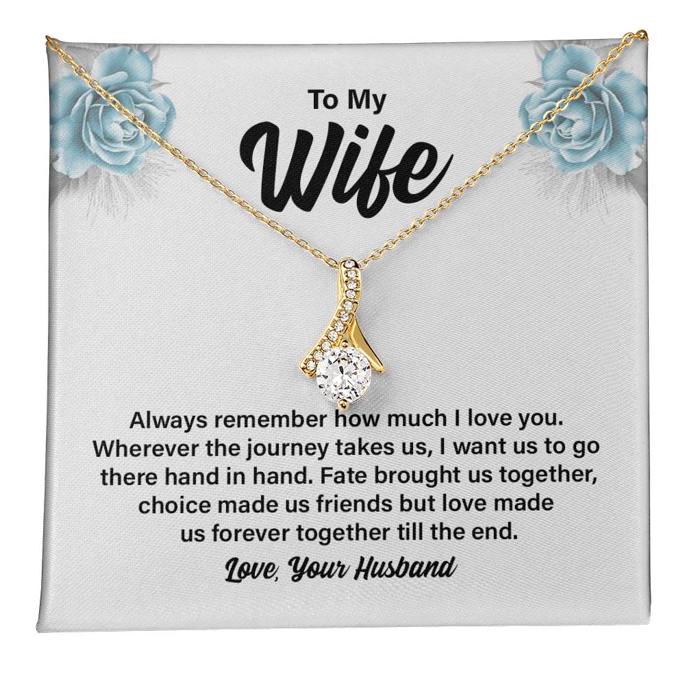 Romantic Wife Necklace Gift – Message Card Included