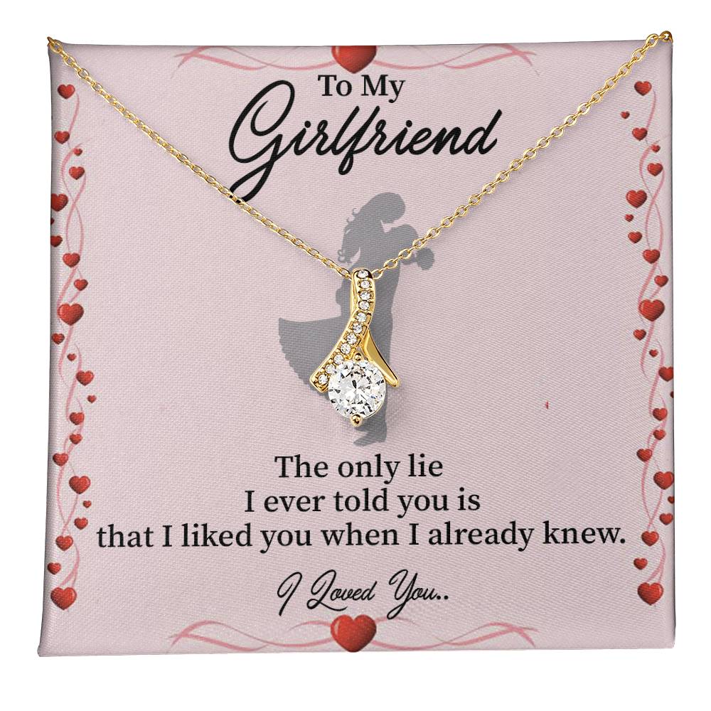 Necklace Gift for Girlfriend with Love Quote Card