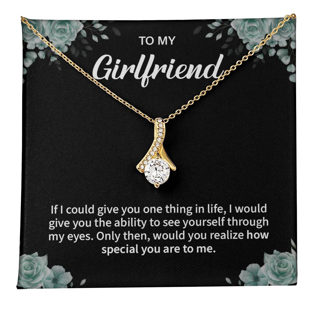 To My Girlfriend Necklace – Jewelry Gift with Message Card