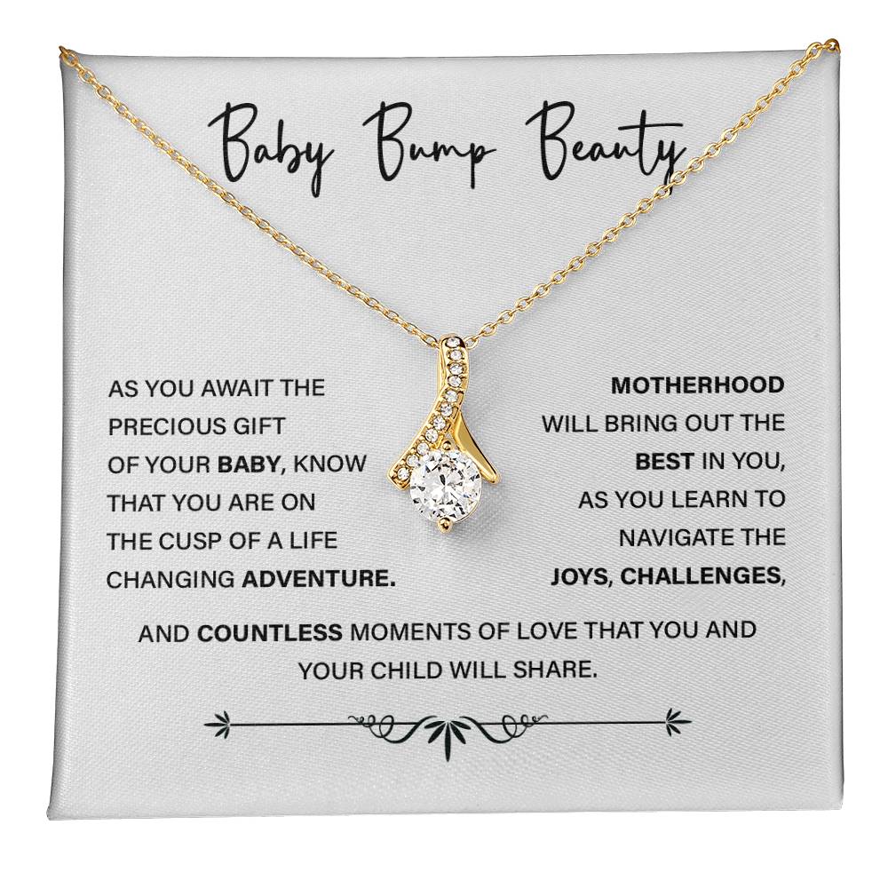 Baby Bump Beauty, Inspirational Gift Necklace For Pregnant Mothers Jewelry For Mom-to-be, Celebrating Motherhood Sentimental Pregnancy Necklace Necklace For Mother’s Pregnancy Journey Sentimental Necklace Gift Pregnancy Adventure Necklace Gift