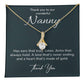 Nanny Necklace Thank You Gift with Heartfelt Message Card