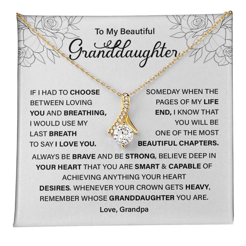 Granddaughter Gift from Grandpa – Empowering Message Card