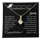 Graduation Necklace Gift For Girl With Encouragement Card