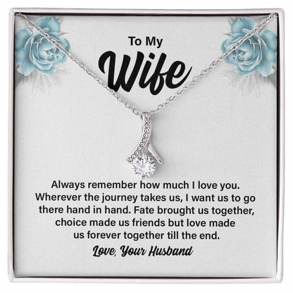 Romantic Wife Necklace Gift – Message Card Included