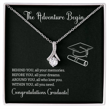 Graduation Necklace for Her with Message Card