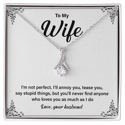 Funny Wife Necklace Gift with Message Card