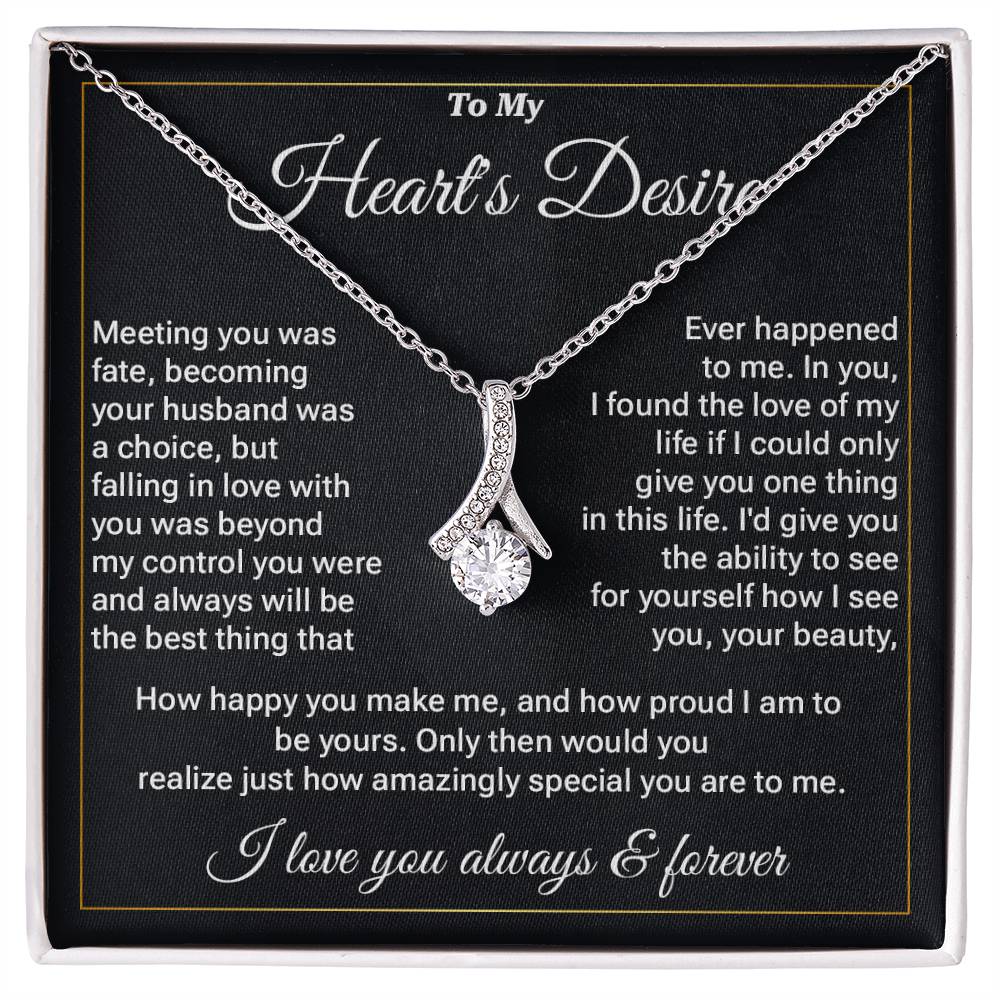 Heart’s Desire Necklace Gift – Message Card Box
