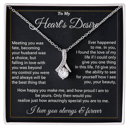 Heart’s Desire Necklace Gift – Message Card Box