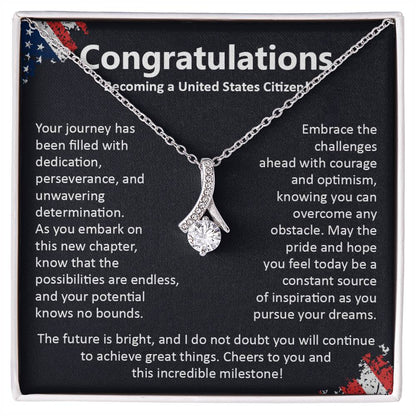 USA Citizenship Gift for Her with Message Card