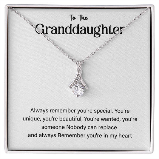 To The Granddaughter Necklace Gift – You're Special Message Card