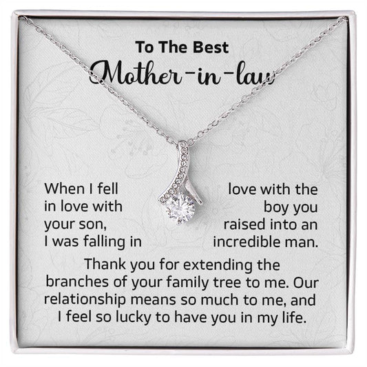 To the best Mother in law when i fell in love.