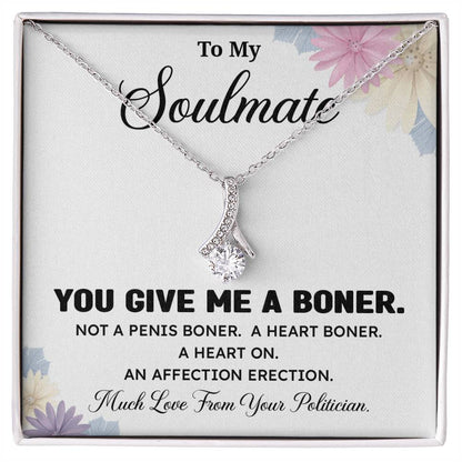Funny Politician Gift for Her Soulmate Necklace
