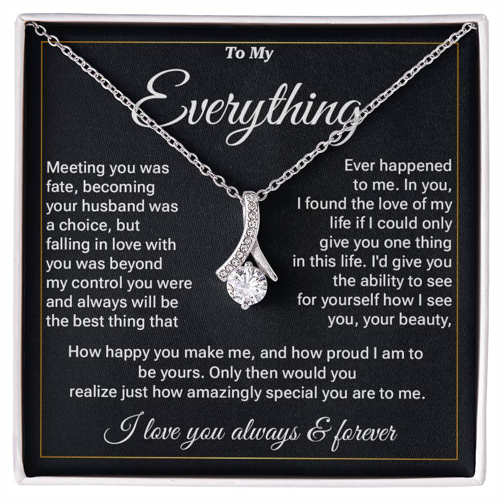 To My Everything Necklace Gift – Message Card Box