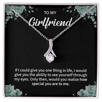 To My Girlfriend Necklace – Jewelry Gift with Message Card