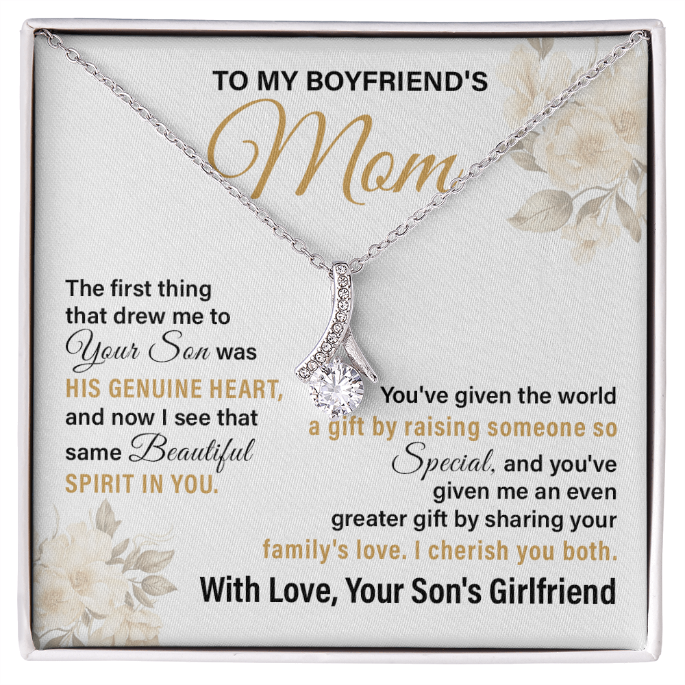To My Boyfriend's Mom – Appreciation Gift for Future Mother-in-Law Necklace Gift from Girlfriend