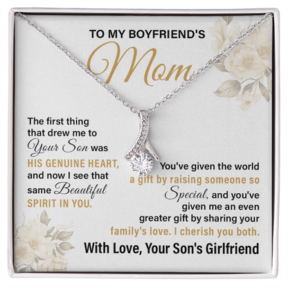 To My Boyfriend's Mom – Appreciation Gift for Future Mother-in-Law Necklace Gift from Girlfriend
