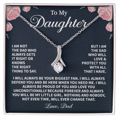 Daughter Necklace from Dad Forever Loved Always