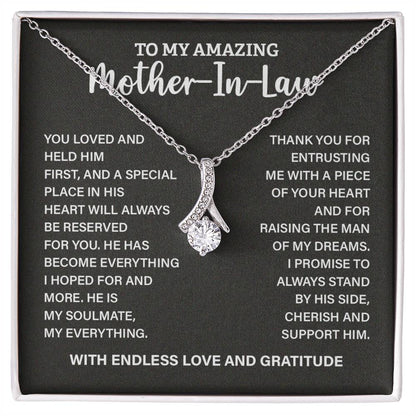 Elegant Mother-In-Law Necklace from Bride with Heartfelt Message