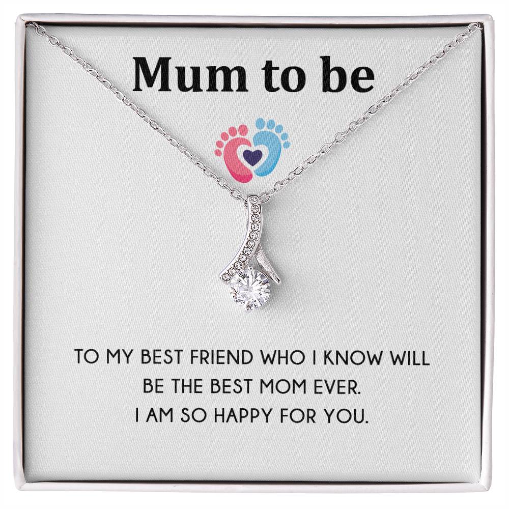 Gift for Expecting Best Friend – Mum To Be Necklace with Sweet Note