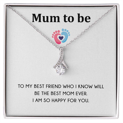 Gift for Expecting Best Friend – Mum To Be Necklace with Sweet Note