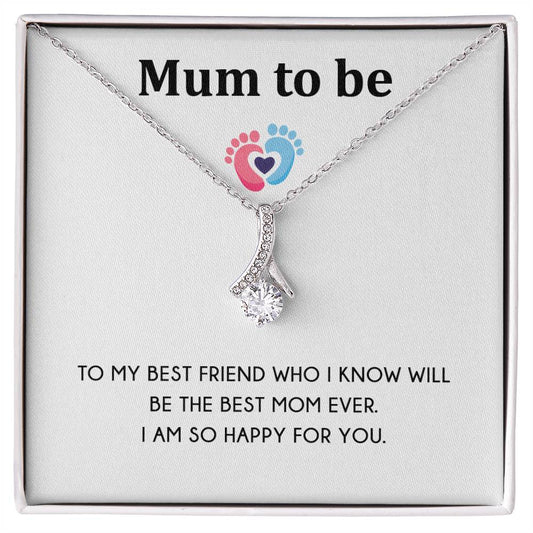 Gift for Expecting Best Friend – Mum To Be Necklace with Sweet Note