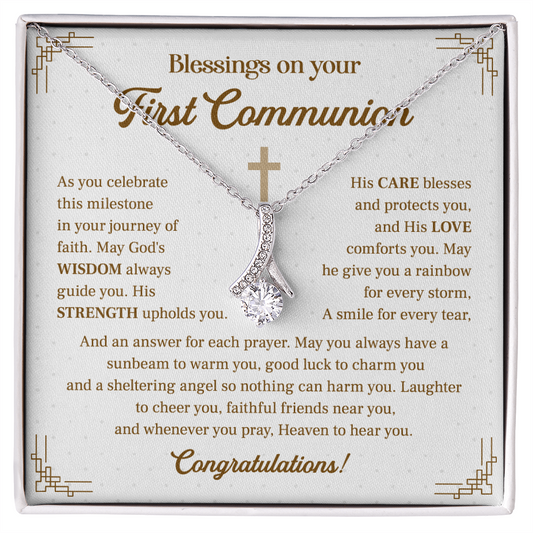 Blessings On Your First Communion Necklace