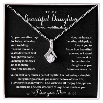 Wedding Gift for Daughter – From Mom Necklace Box