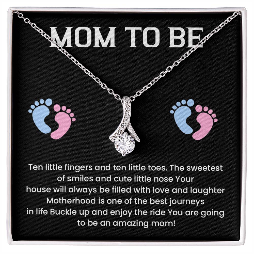 Gift for Mom to Be – Necklace with Message Card and Box