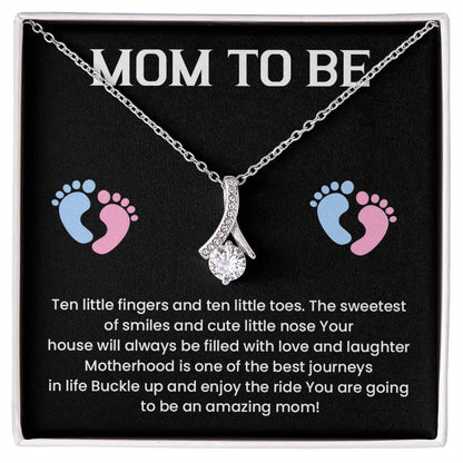 Gift for Mom to Be – Necklace with Message Card and Box
