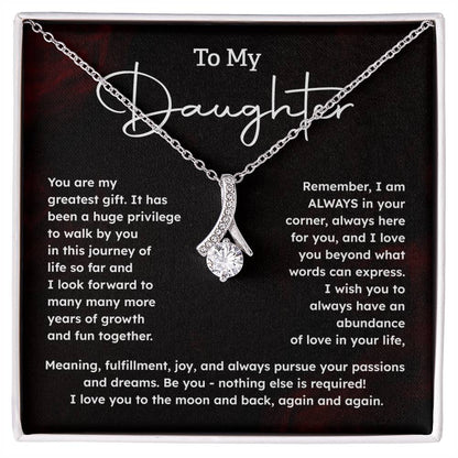 To My Daughter Necklace Gift – Love You Always Message