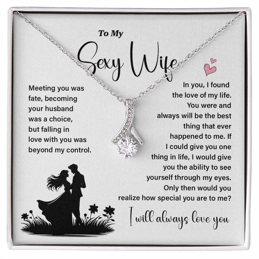 Sexy Wife Necklace Gift with Love Message Card
